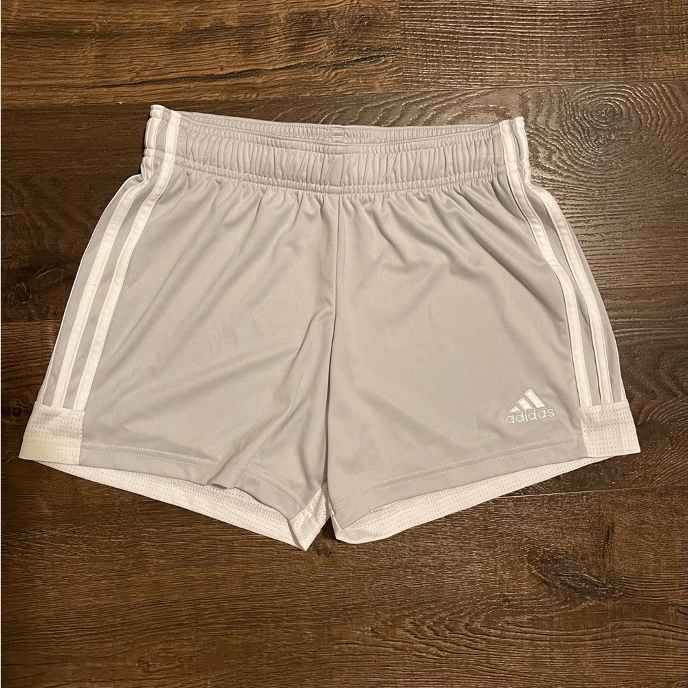 Adidas Women's Light Gray Athletic Shorts